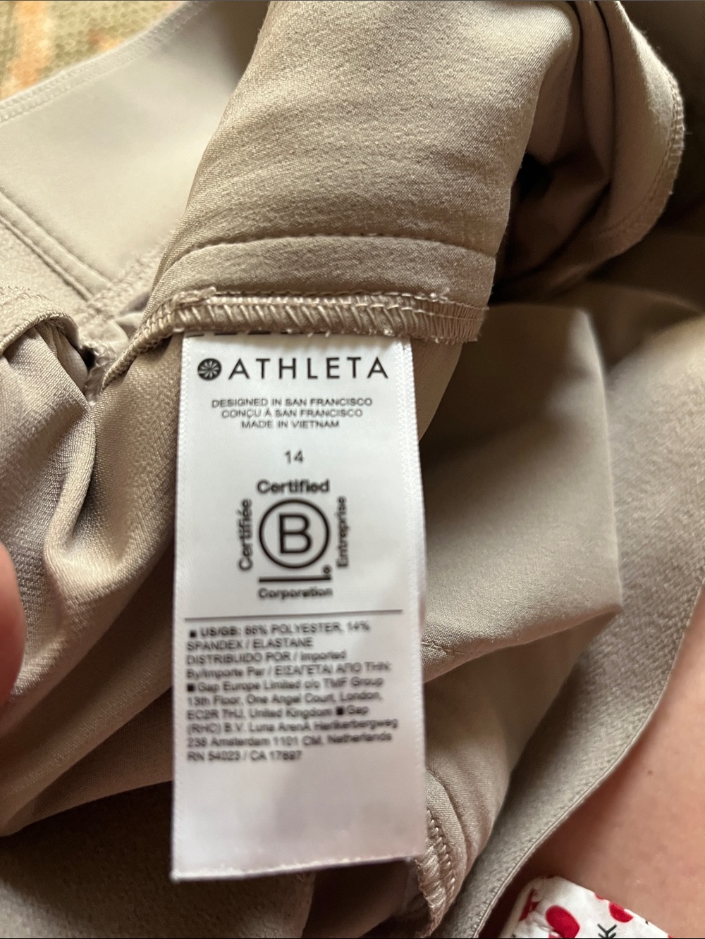 Athleta Endless High Rise Cargo Pants Tan Women’s Size 14 EUC - Picture 9 of 10